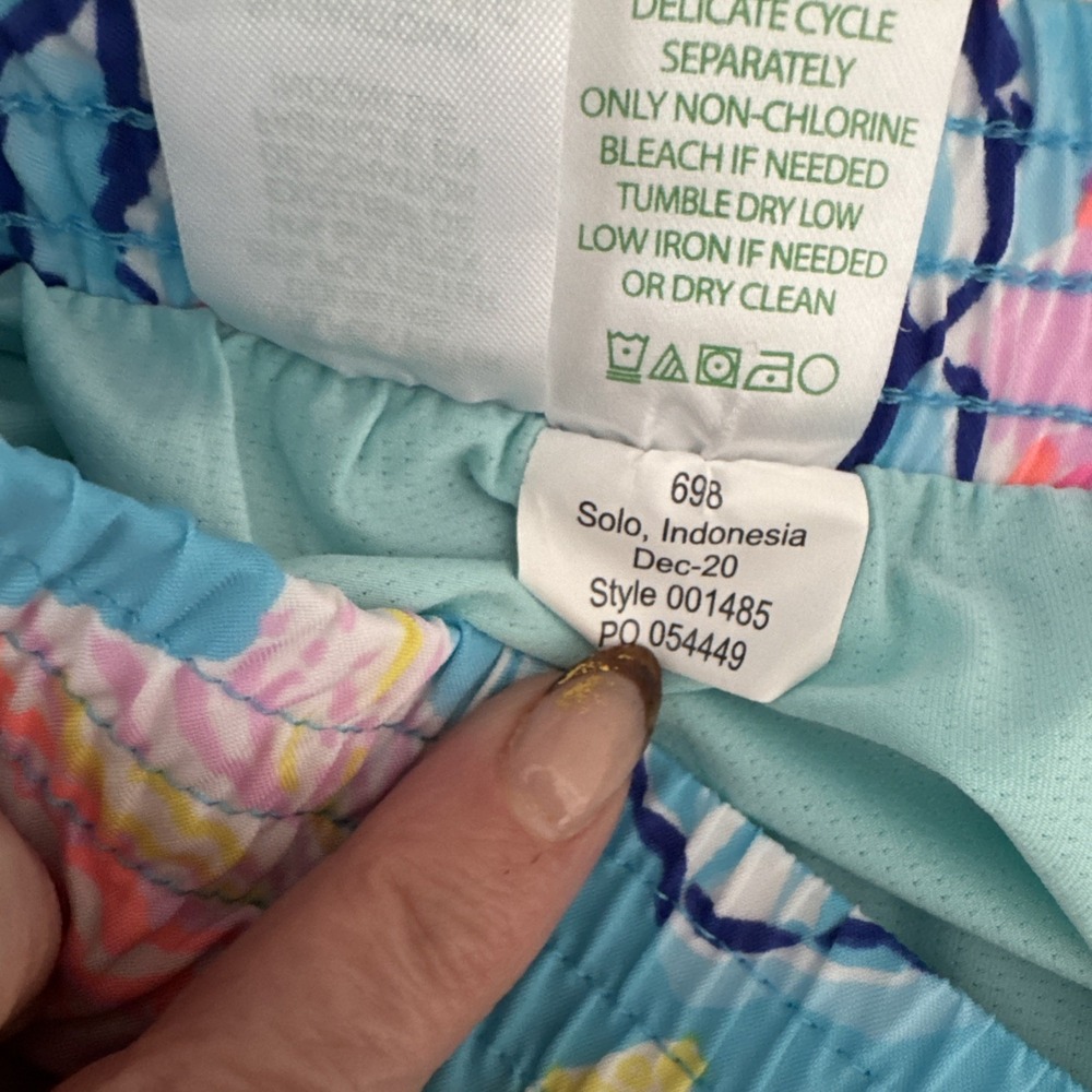 LILLY PULITZER BALI BLUE ONCE UPON A TIDE OCEAN TRAIL SHORTS SIZE S WOMEN'S - Picture 7 of 12